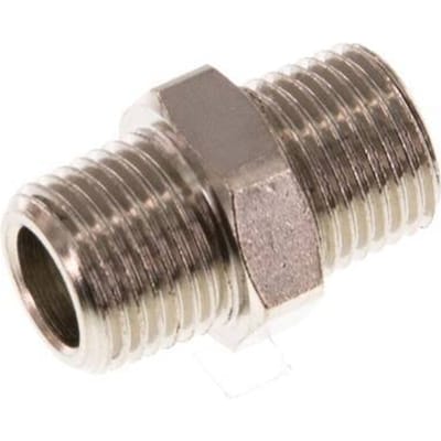 R 1/8'' Vernikkeld Messing Borstnippel 16 Bar [10 Stuks]