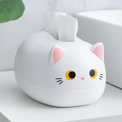 Kawaii Kat Tissue Box Woonkamer Servet Opbergdoos Keuken Papiercontainer Desktop Toiletrolhouder voor Badkamer Slaapzaal
