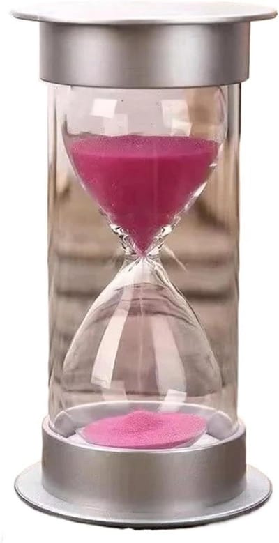 Decoratieve Zandloper - Zandloper Timer - Tijdmanagement Tool - Kalmerende Aanwezigheid - 10x10x10 mm - Roze