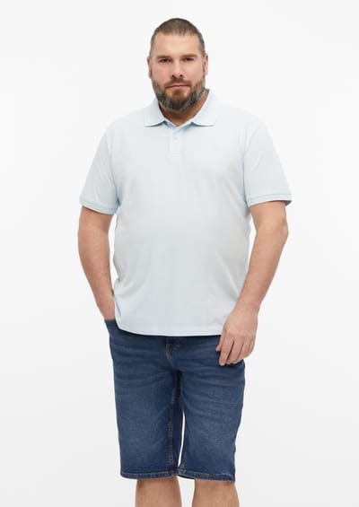 Klassiek piqué polo met geborduurd logo en zijsplitten s.Oliver