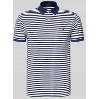 slim fit poloshirt van puur katoen model 'YD MESH STRIPE POLO'