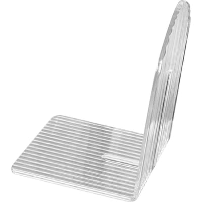 Acryl Boekensteun Verdikte L-vorm Boekensteun Stopper Desktop Boekenorganizer voor Thuisbibliotheek Kantoor white