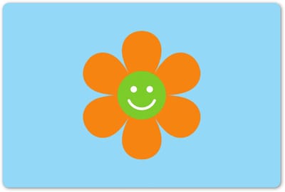 Placemats 45x30 cm - Placemat kunststof - 1 stuk - Bloem - Smiley - Kleurrijk - Borden onderleggers - Decoratie voor op tafel - Keuken tafeldecoratie accessoires - Vinyl onderlegger - Tafelversiering