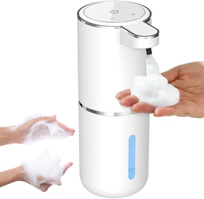 OKWISH Handzepen - Schuim Zeepdispenser - Automatische Schuimmachine - Touchless Handzeep Dispenser - Navulbare Hygienische Zeepdispenser - ABS - Wit