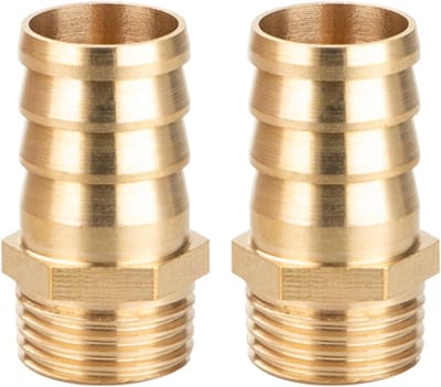 Adapter voor Messing Buizen met 19mm Diameter en G1/2 Mannetje - Geschikt voor Sanitair en Verwarming