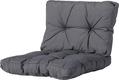Madison - Loungekussen - Tuinkussen - Zitkussen - Rugkussen - 2-delig - 73 x 73cm - Florance Grijs