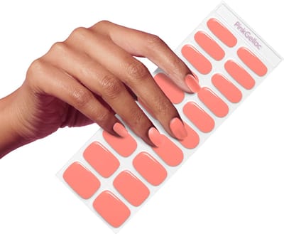Pink Gellac UV Nagelstickers - Gellak Stickers 0043 Soft Apricot - Nail Art Gel Stickers voor Nagels - 20 stuks in 10 maten