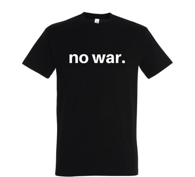 NO WAR. T-shirt korte mouw zwart - Maat 158/164 (12 - 14 jaar)