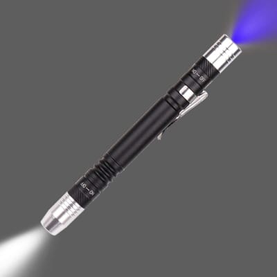 Mini UV zaklamp 395nm - 2-in-1 LED UV lamp met zwart licht voor detectie- en inspectietoepassingen