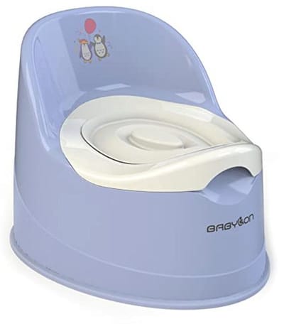 Kinderpotje met deksel - Baby toilet - Zindelijkheidstraining - Uitneembare kom - 34 x 365 x 465 cm - Paars