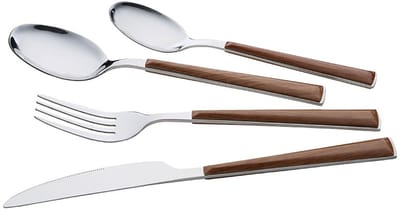 Maestro Luxe Bestekset - 24-delig - 6 Personen - Hoogwaardig Roestvrij Staal & Kunststof - Ergonomisch Design - Vaatwasserbestendig - Zilver/Zwart