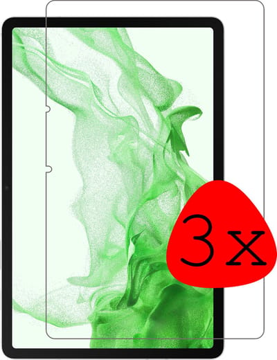 Screenprotector - 3 Stuks Geschikt voor Samsung Galaxy Tab S8 - Extra Sterk - Beschermglas - Gehard Glas - Tempered Glass - Screen Protector