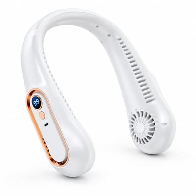 VHV - Nekventilator Zonder Bladen - Draagbare Ventilator 5 Standen - 360° Luchtstroom - Reizen/Kantoor - Wit