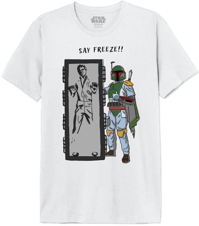 Star Wars - Disney T-shirt - Say Freeze - M tot XXL - voor Mannen - wit