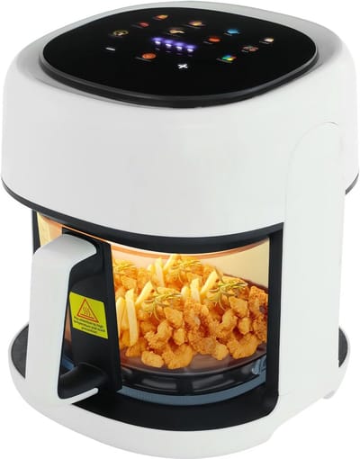 Heteluchtfriteuse 3,3 Liter met Touchscreen en Kijkvenster voor Vetvrij Frituren