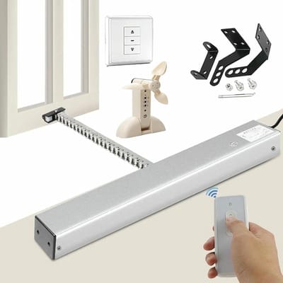 Elektrische Raamopener - Automatische Bediening - Ventilatie Regelen - Dubbellaags Kettingontwerp - Tot 1000mm Slaglengte - Aluminiumkleurig