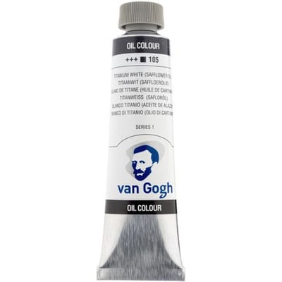 Olieverf - Titaanwit - 105 - Met saffloerolie - Van Gogh - 40ml wit