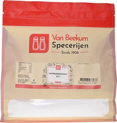 Van Beekum Specerijen - Natriumbenzoaat E211 - 1 KG (hersluitbare stazak)