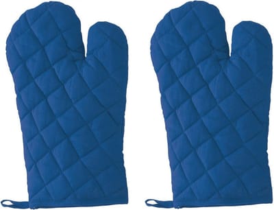 2x Blauwe ovenwanten - Keukentextiel