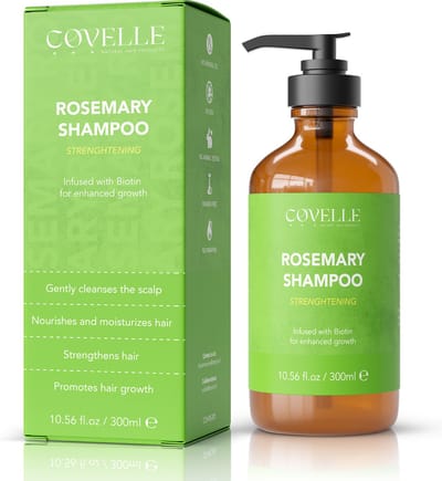 Covelle - Rozemarijn Shampoo - Haargroei - Anti veroudering - Baardgroei - Haarserum - Hoofdhuid - Haarverzorging - Anti roos - rosemary