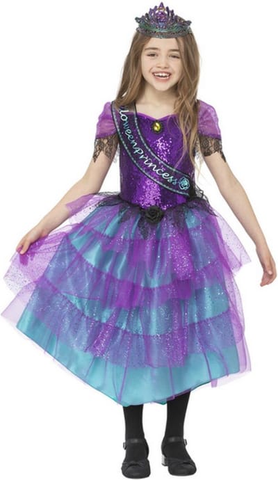 Smiffys - Deluxe Miss Halloween Prom Kinder Kostuum - Kids tm 12 jaar - Paars