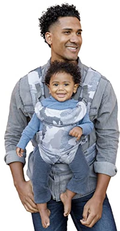 Ergonomische 4-in-1 Baby Draagzak - Verstelbaar en Comfortabel voor Pasgeborenen en Oudere Baby's - Camouflage Blauw