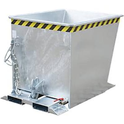 Kiepbak voor spanen SGU-RZ55, voor trolleytreinen, olie- en waterdicht, 550 l, gegalvaniseerd