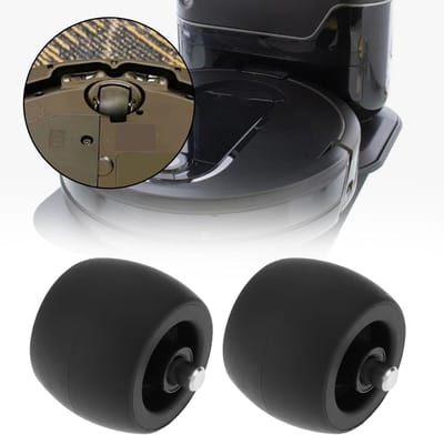 2 x Zwenkwielen - Bokwiel - Geschikt voor Shark IQ RV1001AE/RV2001AE stofzuiger - 3CM