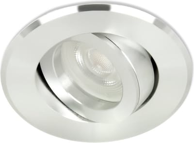 LED Midi inbouwspot Alwin -Rond Chrome -Warm Wit -Dimbaar -3.6W -Star Trading LED