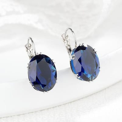 Echte S925 Sterling Zilver Natuurlijke Saffier Clip Oorbellen Vrouwen Oorbel Sieraden Peridot Bizuteria Orecchini Obsidiaan Edelstenen zilver