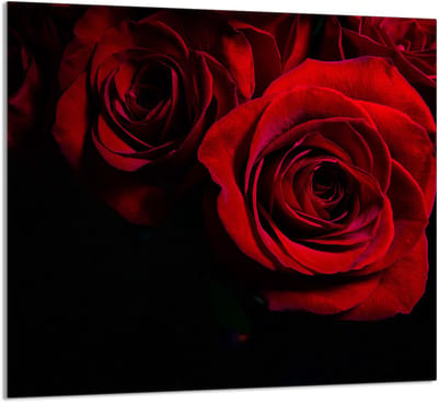 TMK ArtDeko – Snijplank Glas - 65x60 cm - Róża - Sneeuwbestendig