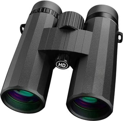 10x42 HD Verrekijker voor Volwassenen – BAK4 FMC Lens, Waterdicht & Anti-Fog, Compacte Verrekijker voor Vogelspotten, Wandelen, Sport en Natuurobservatie