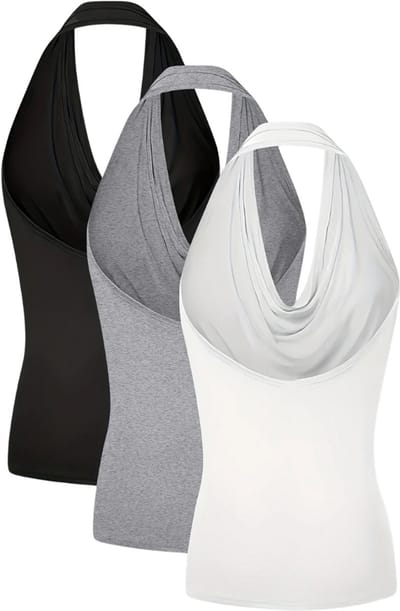 Livano Open Rug Top - Backless - Body - Jurk - Shirt - 3 Pcs - Gemengd - Maat L