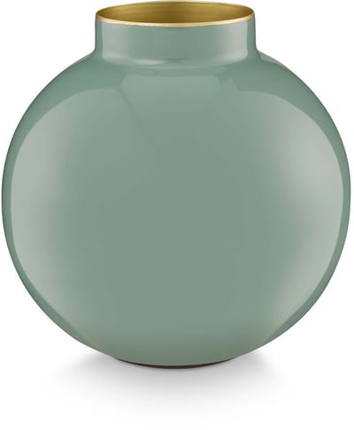 Pip Studio Vaas - Decoratie - Bloemenvaas van Metaal - Lichtgroen - 17cm