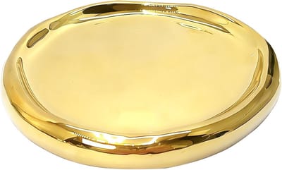 Sieradenhouder voor nachtkastje, decoratieve sieradendoos van keramiek, sleutelhouder en decoratie voor hal en kamer met gouden cirkel