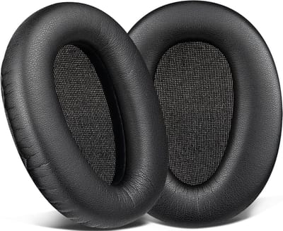 Vervangende Oorkussens voor Draadloze Hoofdtelefoons, Zacht Echte Leer, Comfortabele Earpads en Kussens - Geschikt voor WH-CH700N, MDR-ZX780, MDR-ZX770 en MDR-10R - Zwart