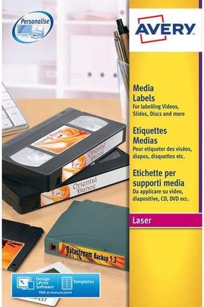 Huismerk Avery L7666-25 Diskette Etiket 70x52mm Wit