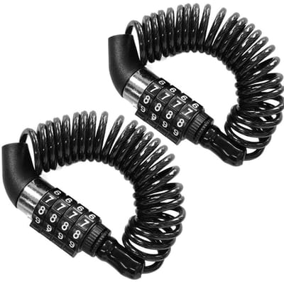 Dailygoods- Fietsslot Hoge Veiligheid - Mini-Fietsslot - Helmslot - 4-Cijferige Code - Zinklegering - Anti-Roest