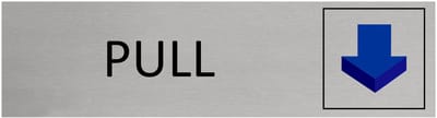 CombiCraft aluminium deurbordje pull - Blauwe pijl