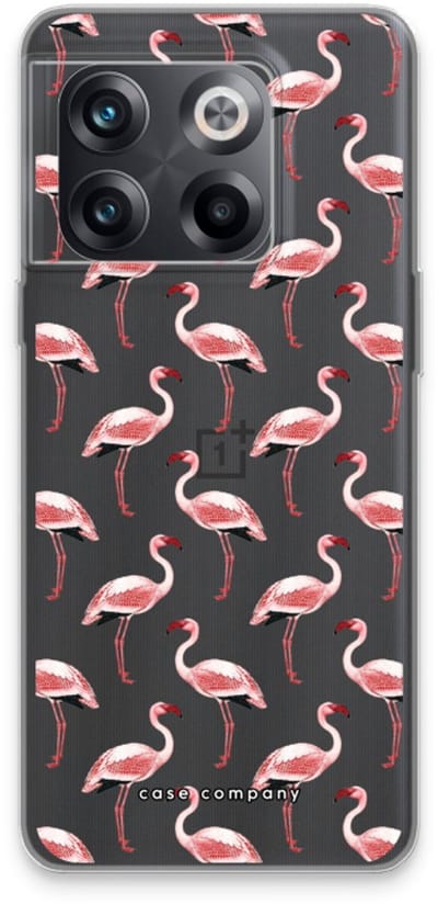 Case Company® - Hoesje geschikt voor OnePlus 10T hoesje - Flamingo - Soft Cover Telefoonhoesje - Bescherming aan alle Kanten en Schermrand