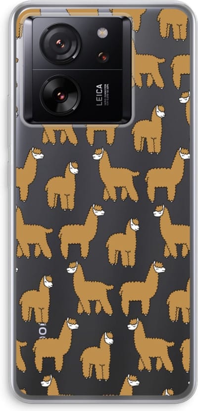 Case Company® - Hoesje geschikt voor Xiaomi 13T Pro hoesje - Alpacas - Soft Cover Telefoonhoesje - Bescherming aan alle Kanten en Schermrand