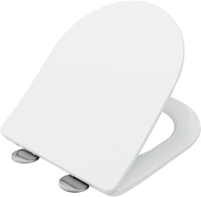 LAVITA® WC-Bril SINTO - Wit - Softclose Antibacterieel - Toiletbril met deksel - Toiletzitting - Duroplast - voor badkamers, toiletten