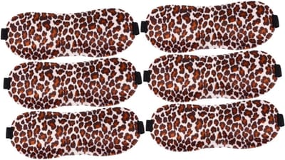 Reiskussen Ogen - Slaapmasker Blinddoek - Thuis Kantoor Kamperen - Ademend Lichtblokkering - 22 x 8 5 cm - Luipaard