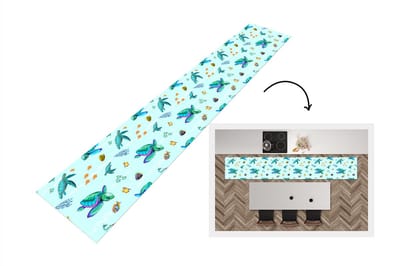 Keukenloper - Loper keuken - Regenboog - Schildpad - Vis - Water - Patronen - 300x50 cm - Keukenloper vinyl