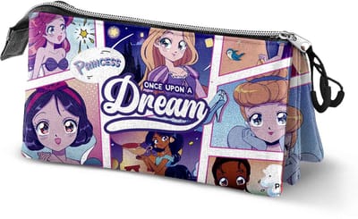 Karactermania - Disney - Prinses Comic - Triple Potloden Etui met Rits - Pennenzak - Tekenetui