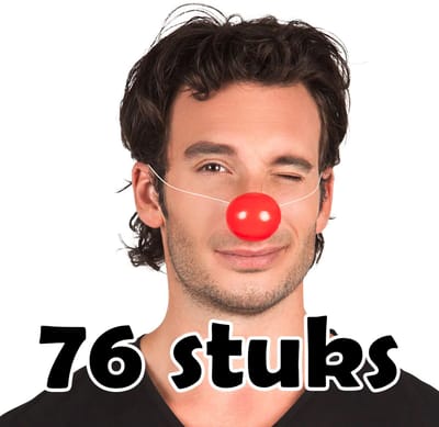 76 clownsneuzen van plastic