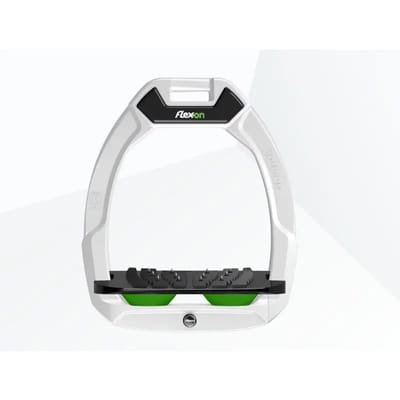 Veiligheidsechte ruiterspijlen Ingelijnd Ultra Grip Wit/Zwart/Groen Flex-On Safe-On