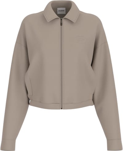 Guess Dames Vest Bruin V6RQ17-KD822/G1O3 Annie Crop Full Zip