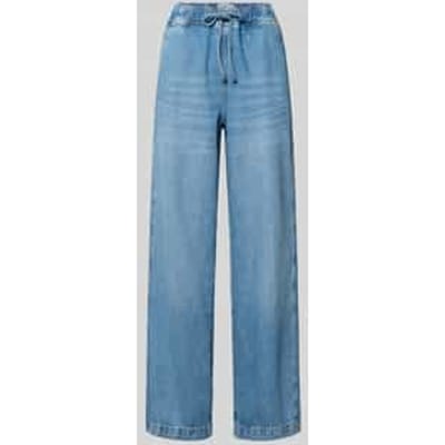 Wide leg jeans met elastische band