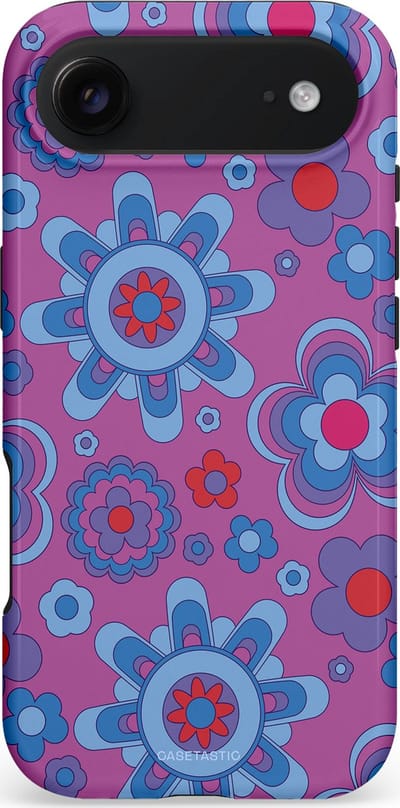 Casetastic hoesje geschikt voor Apple iPhone Air - MagSafe - Dubbellaagse bescherming - Retro relax - Fashion Case - Lavendel Lichtblauw